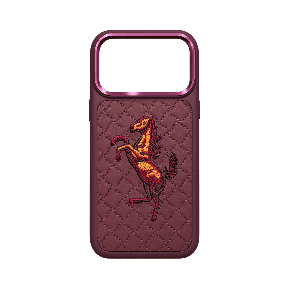 POLO SANTA BARBARA LEATHER CASE IPHONE 18 PRO MAX/17 PRO MAX BURGUNDY