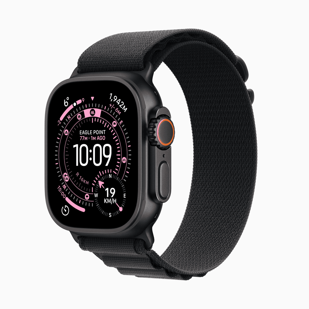 Apple Watch Ultra 3 GPS + Cellular 49mm Black Titanium Case with Black Alpine Loop - Small