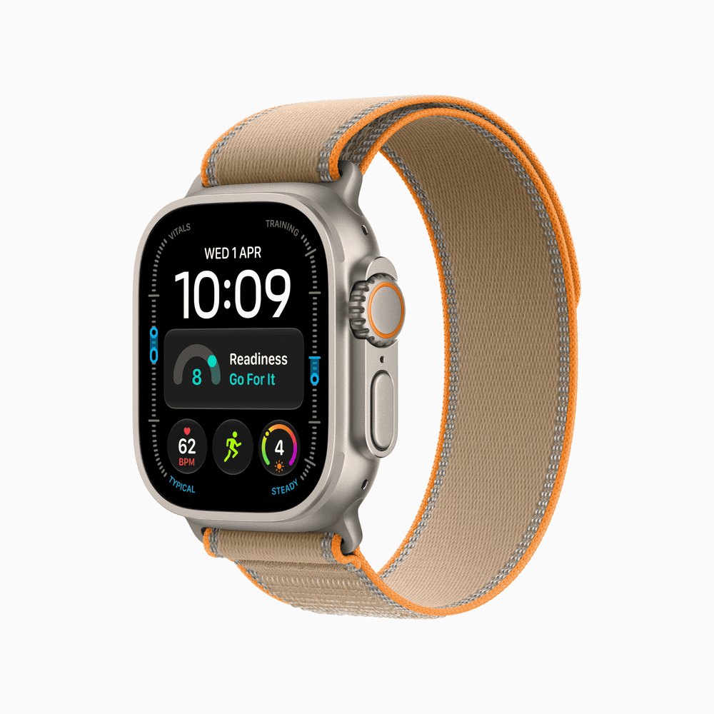 Apple Watch Ultra 4 GPS + Cellular 49mm Natural Titanium Case with Sand Trail Loop - S/M