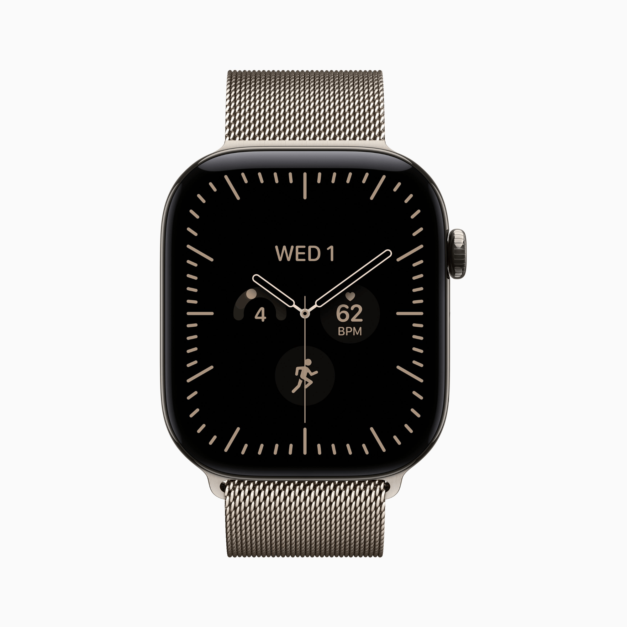 Apple Watch Series 12 GPS + Cellular 46mm Natural Titanium Case with Natural Milanese Loop - S/M