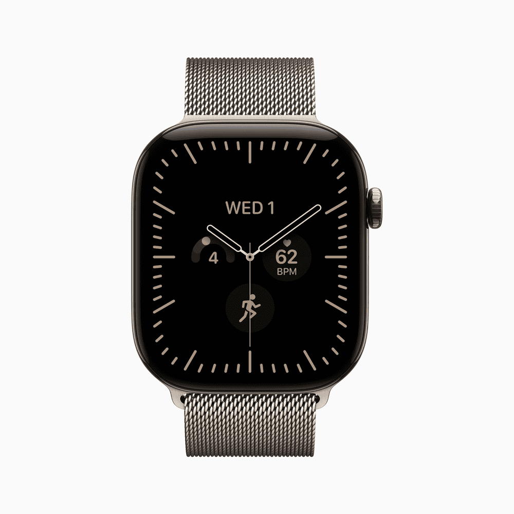 Apple Watch Series 12 GPS + Cellular 46mm Natural Titanium Case with Natural Milanese Loop - M/L