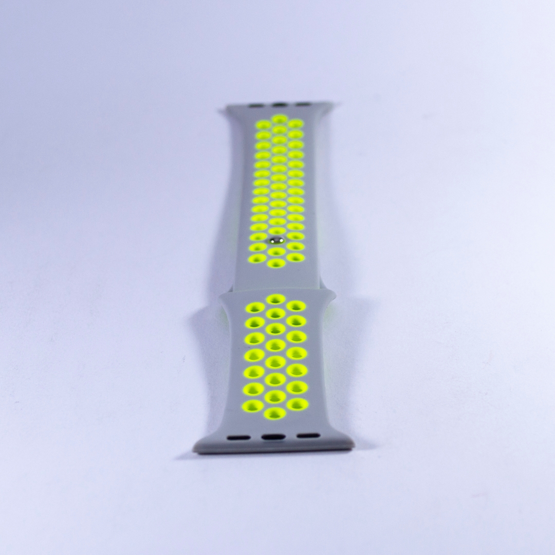 COTEETCL WATCH BAND SILICONE 44MM SILVER-YELLOW