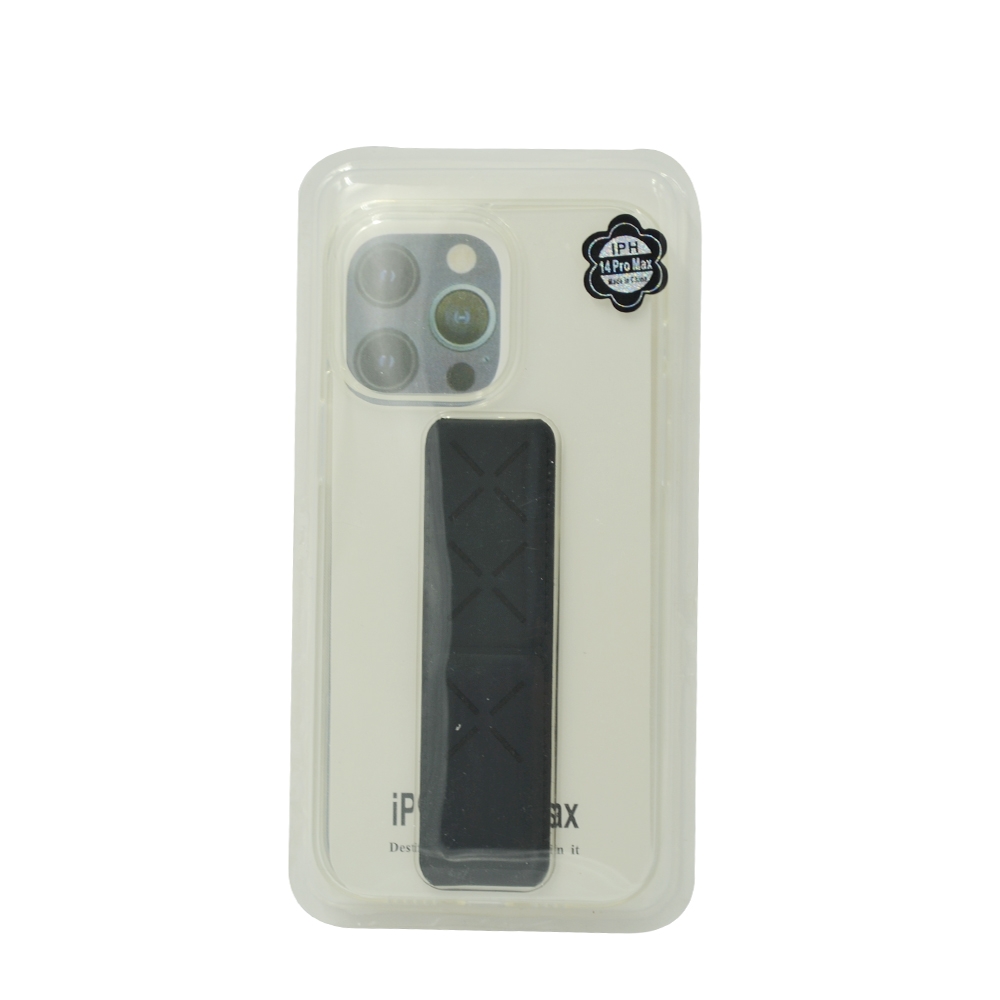 TRANSPARENT BACK COVER GRIP IPHONE 14 PRO MAX BLACK