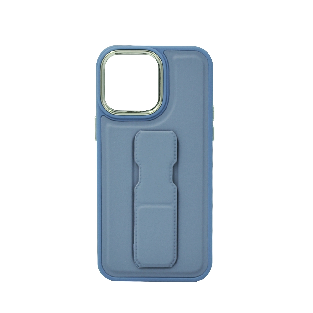 JOWAY JS LEATHER GRIP SILVER CASE IPHONE 14 PRO MAX BLUE