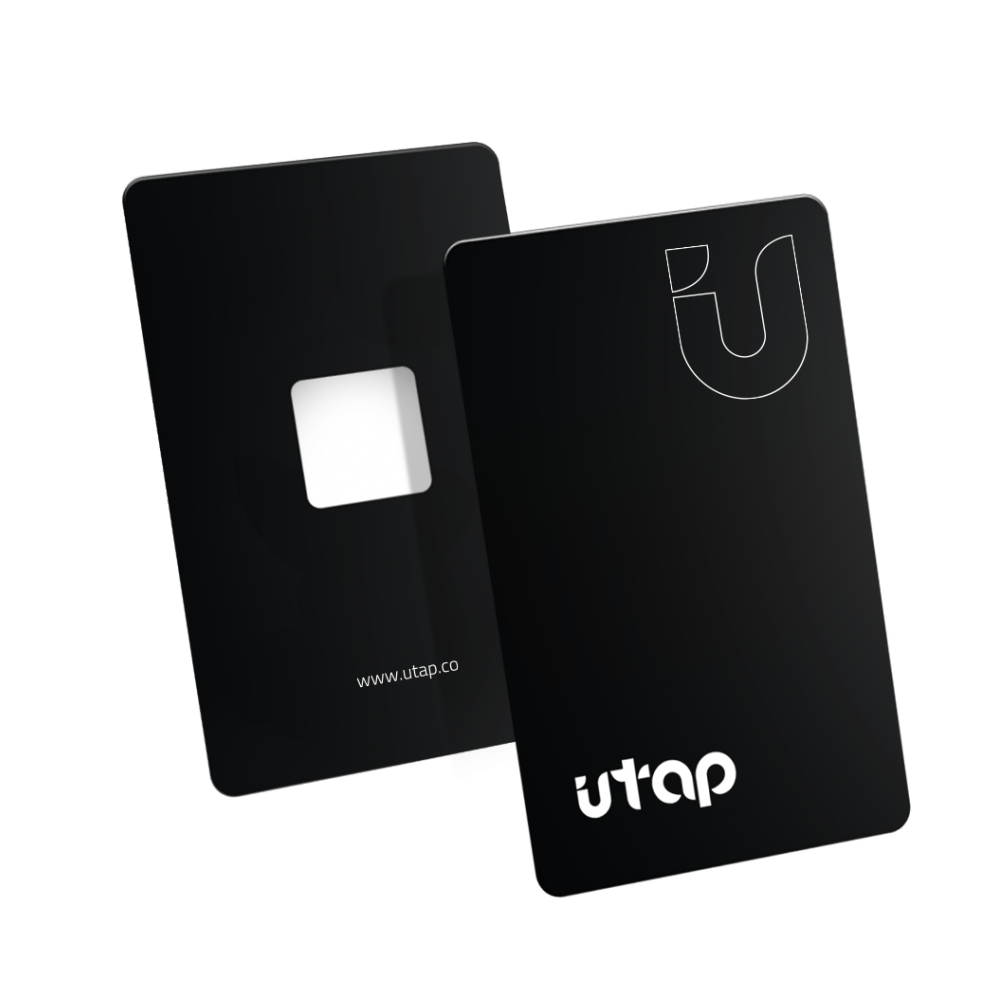 UTAP PVC CARD WITH NFC CHIP & QR CODE BLACK