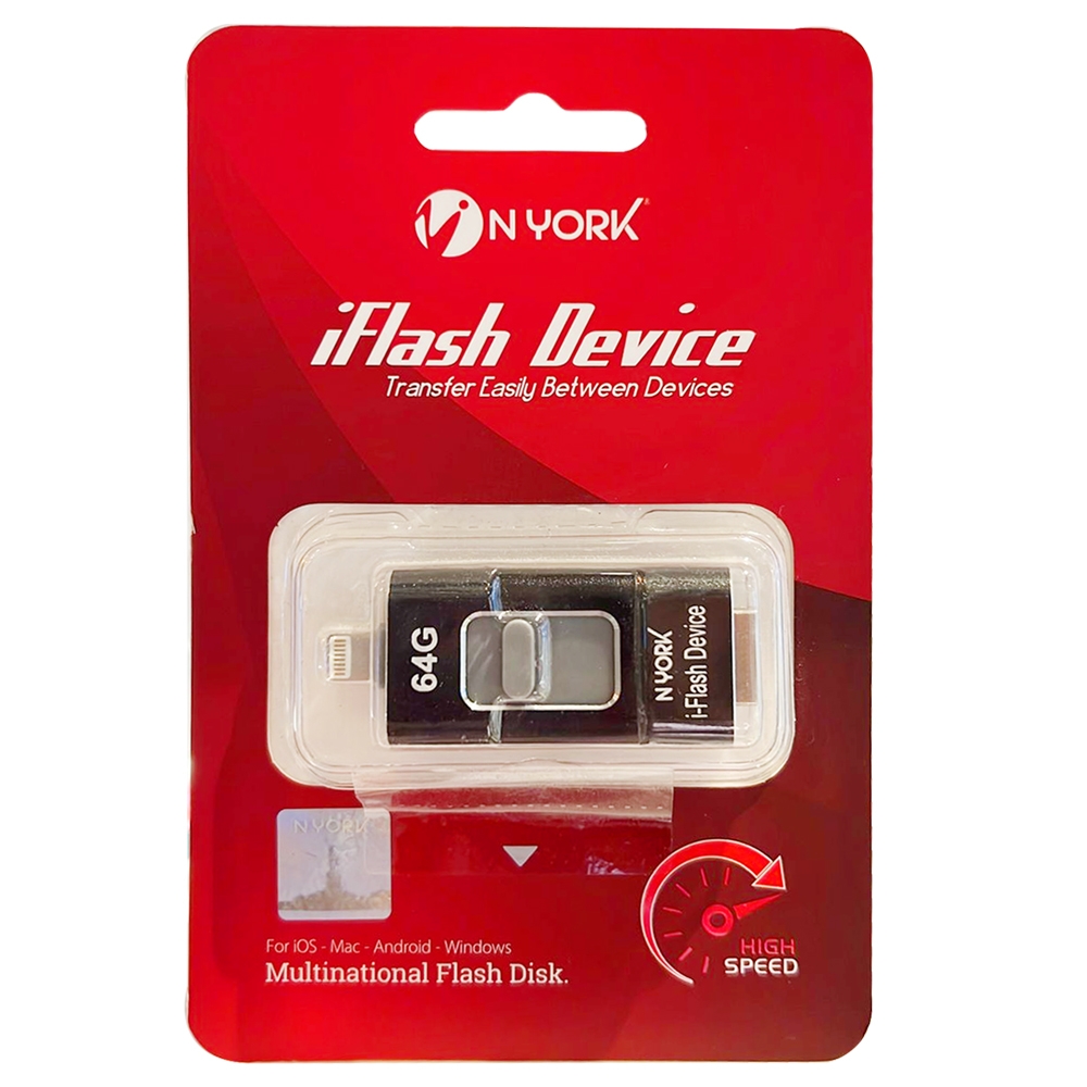 NYORK IFLASH DRIVE 64GB-ASH