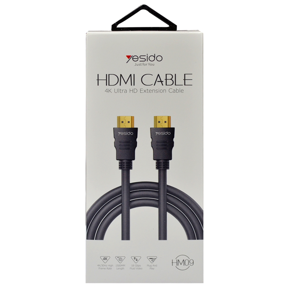 YESIDO HM09 HDMI TO HDMI CABLE BLACK