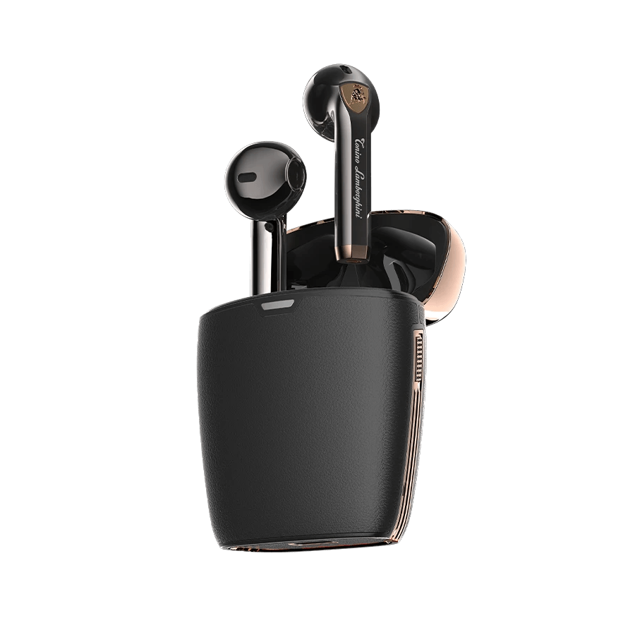 TONINO LAMBORGHINI CALF LEATHER WIRELESS BLUETOOTH HEADPHONE TL69 BLACK