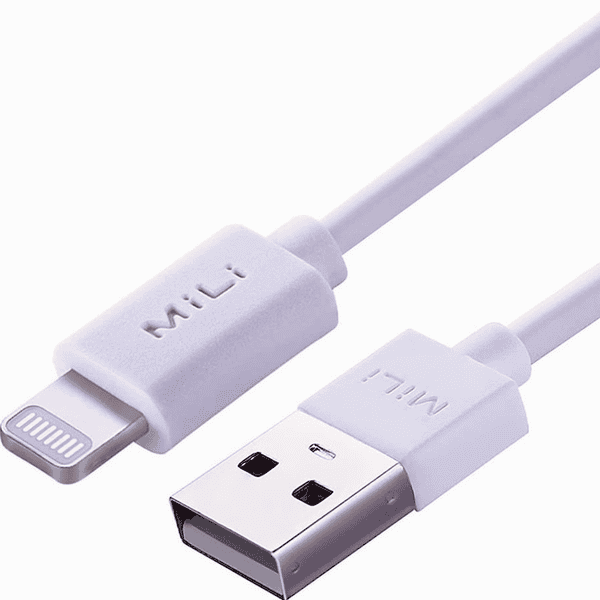 MILI LIGHTNING TO USB CABLE  2M WHITE