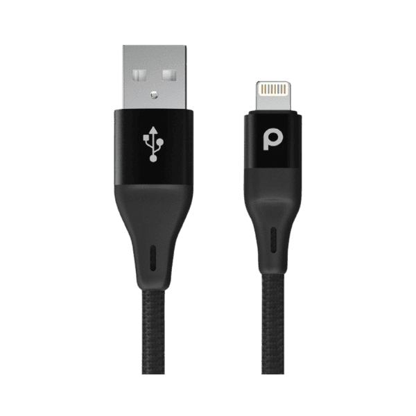 PORODO METAL BRAIDED LIGHTNING CABLE 1.2 METER