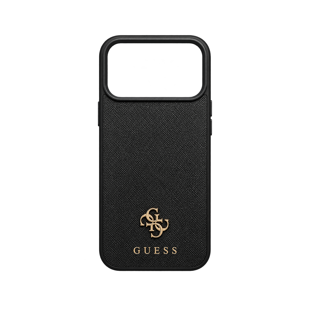 GUESS MAGSAFE SAFFIANO HARD CASE WITH SMALL 4G & CLASSIC LOGO FOR IPHONE 18/17 PRO MAX BLACK