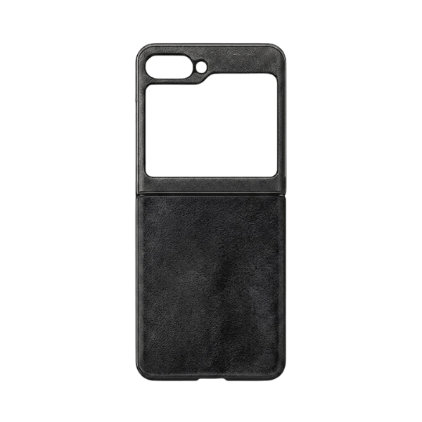 Samsung Galaxy Z Flip6 Black Leather Case