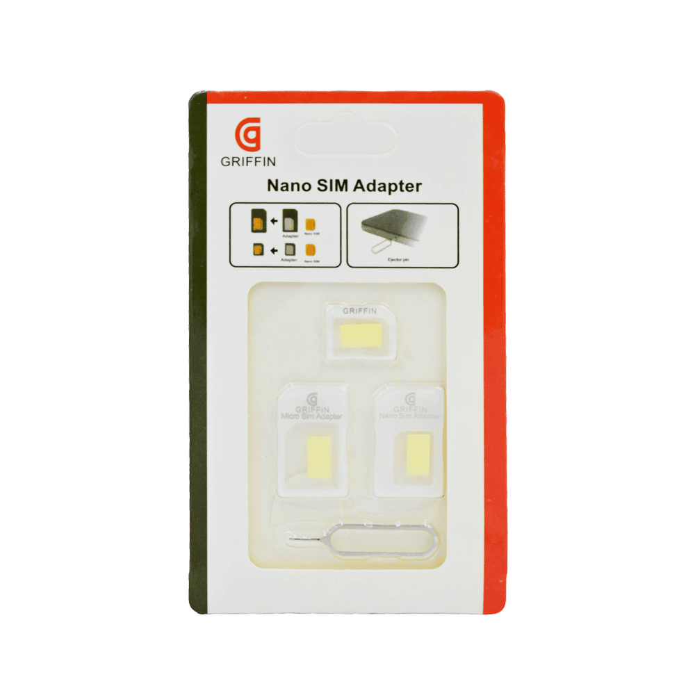 Griffin SIM Card Adaptor & Ejector Pin - White