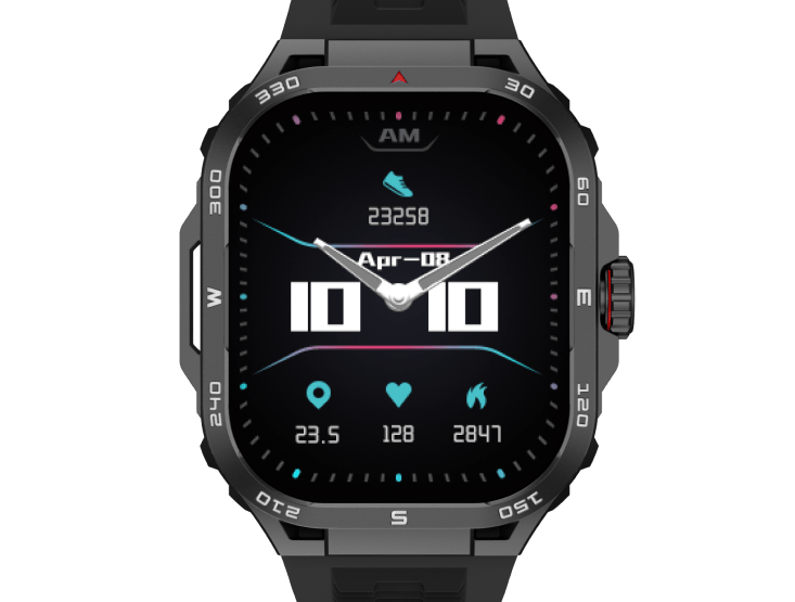 Ultra Smart Black Fitness Watch