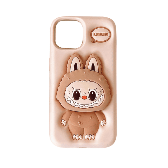 LABUBU SILICONE COVER IPHONE 13/14/15 PRO SAND