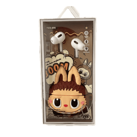 LABUBU AIRPODS PRO WITH BROWN CASE