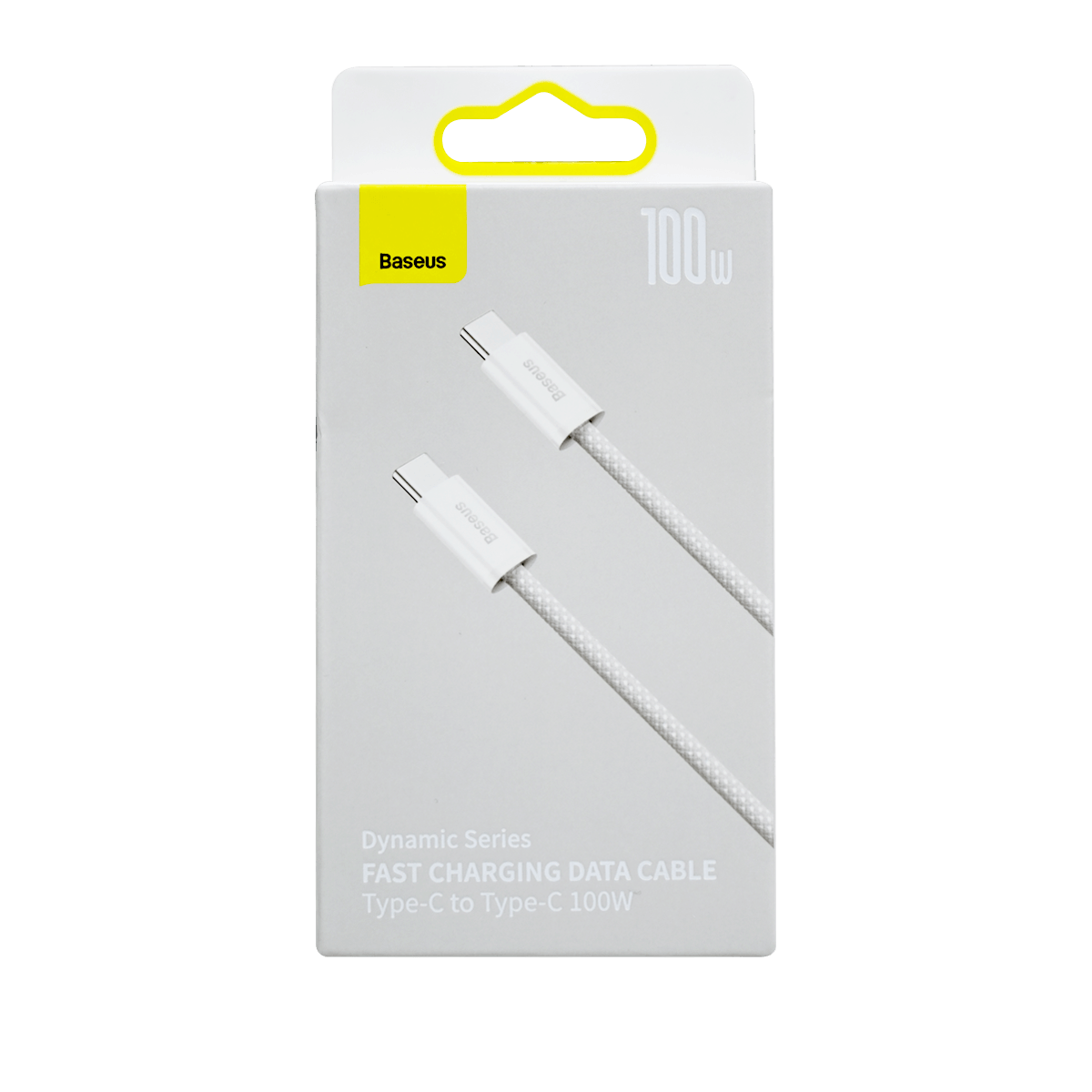 BASEUS DYNAMIC SERIES TYPE-C TO TYPE-C 100W 2 METER FAST CHARGING CABLE WHITE