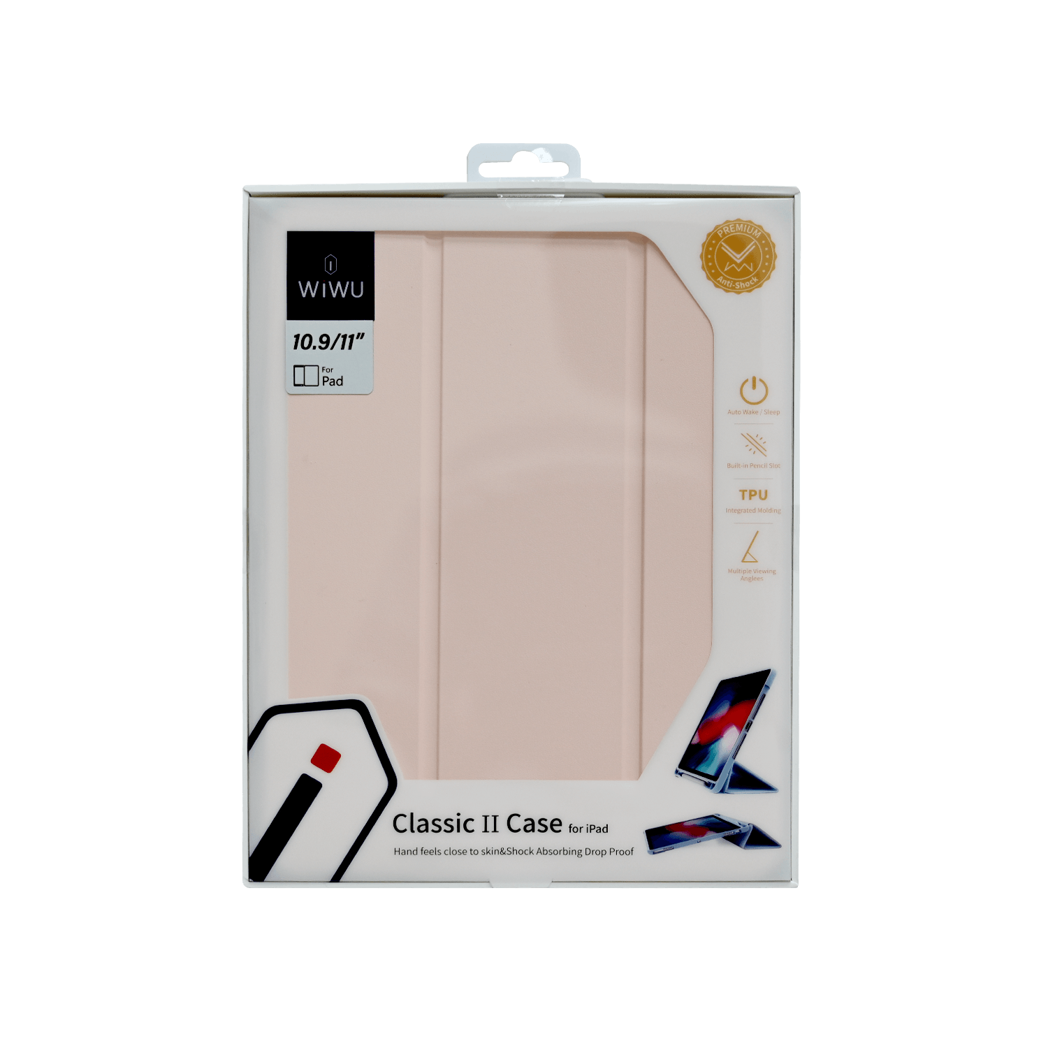 WIWU CLASSIC II LEATHER CASE IPAD 10.9 2022 PINK