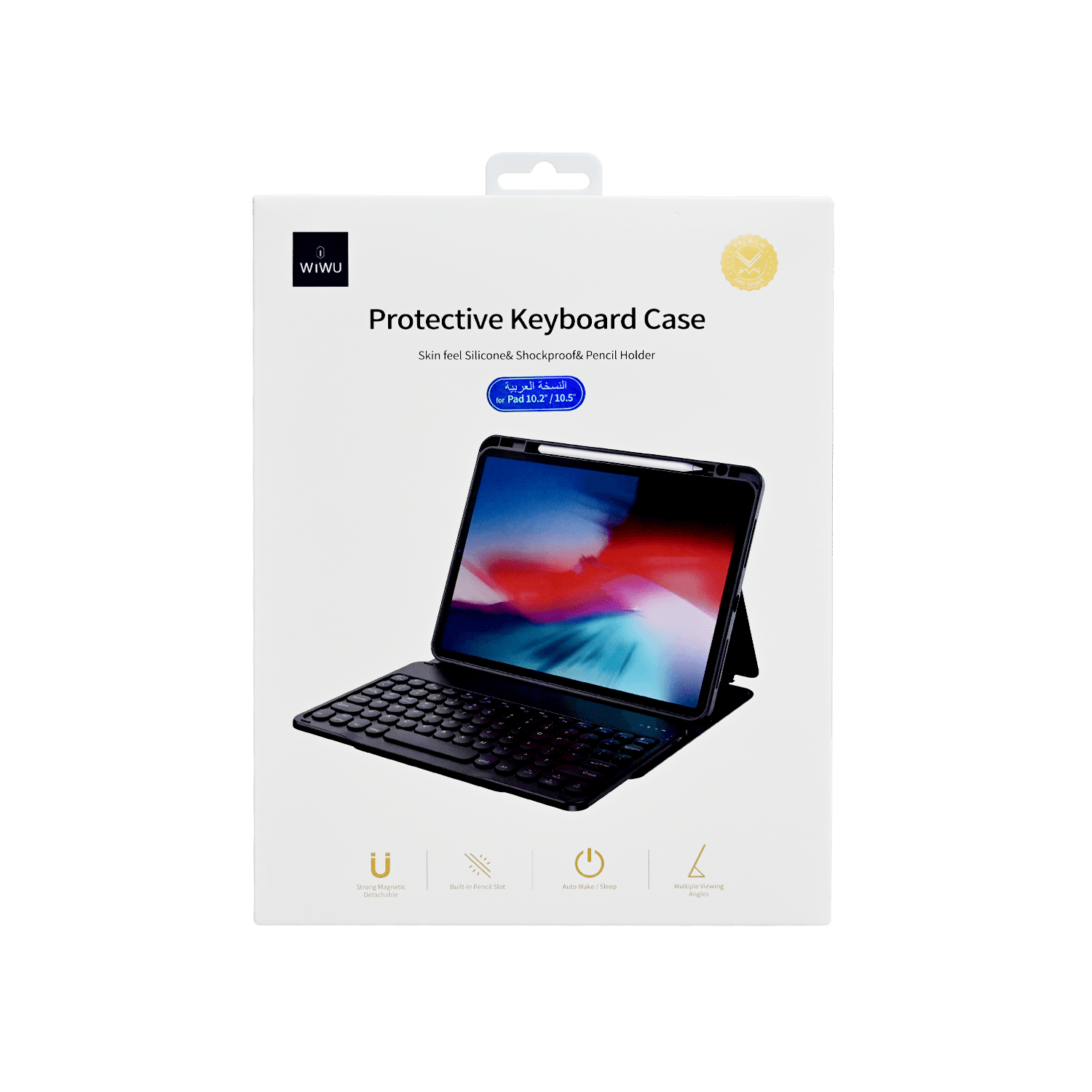 WIWU PROTECTIVE LEATHER KEYBVOARD CASE IPAD 10.2/10.5 BLACK