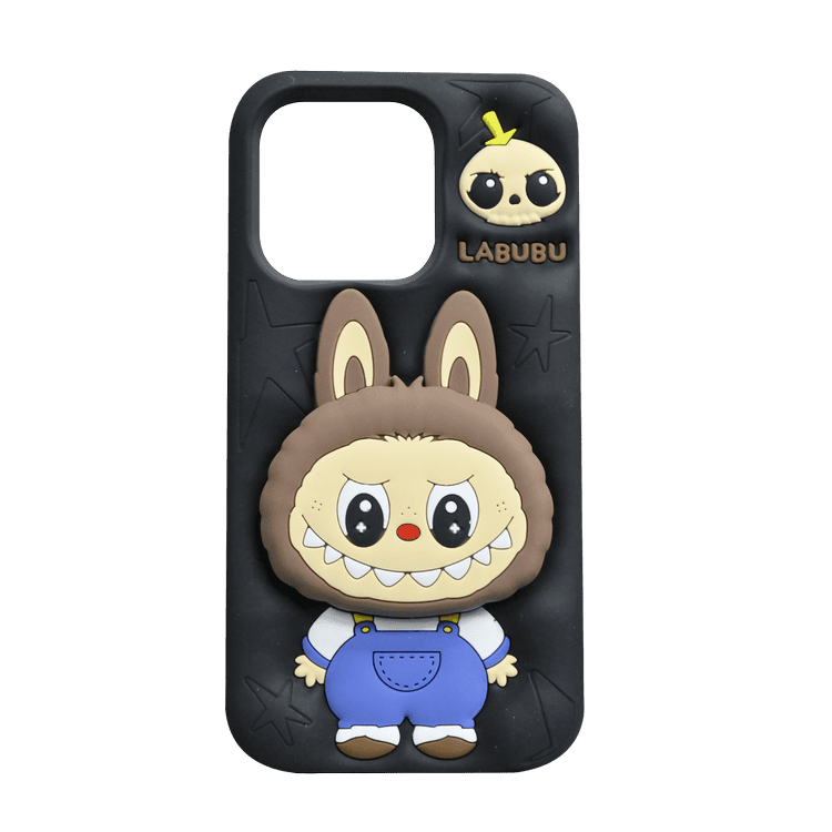 LABUBU SILICONE COVER IPHONE 13/14/15 PRO BLACK