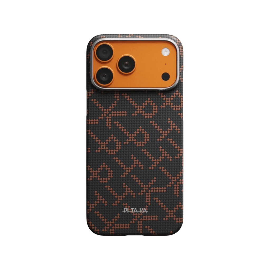 PITAKA ULTRA SLIM CASE (EDGE) IPHONE 17 PRO MONOGRAM ORANGE/BLACK