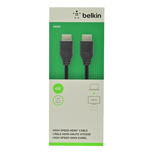 BELKIN HDMI STANTARD AUDIO VIDEO CABLE 4K ULTRA HD 3 METER -TCM