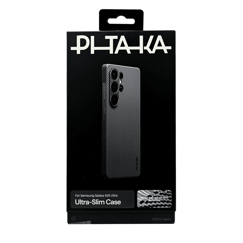 Pitaka Samsung Galaxy S25 Ultra Slim Case Black & Gray