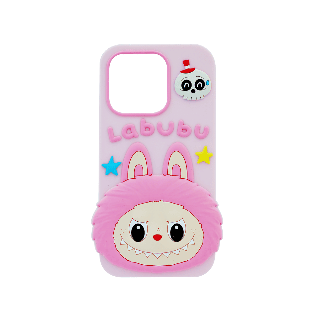 Labubu Pink Silicone Case