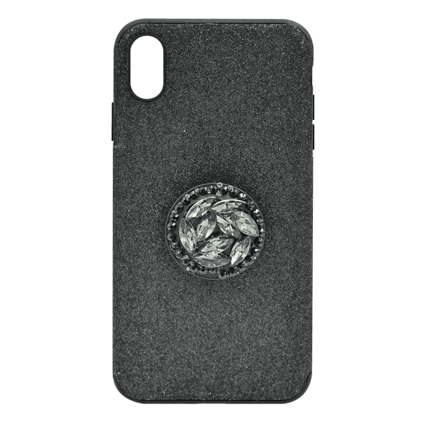 BLING POP SOCKET CASE IPHONE XS MAX BLACK