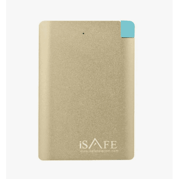 اي سيف شاحن متنقل 3000mah فضي [ISAFE CARD POWER BANK 3000mAh SILVER]