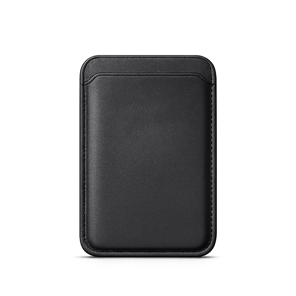 COBLUE MAGSAFE LEATHER CARD WALLET BLACK