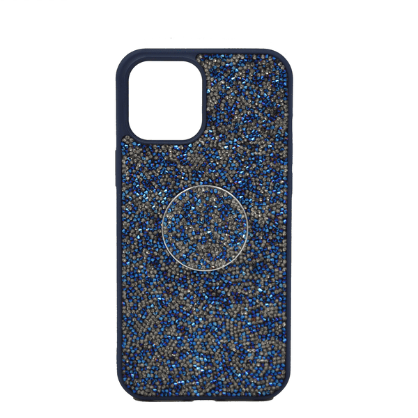 ISAFE BLING STONE LEATHER CASE IPHONE 12/12 PRO BLUE