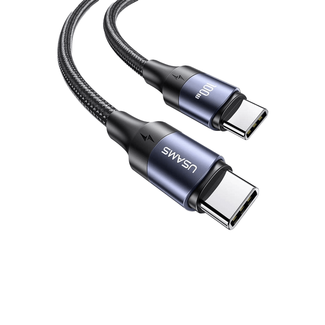 USAMS SJ524 TYPE-C TO TYPE-C 100W PD FAST CHARGING CABLE 1.2 METRE