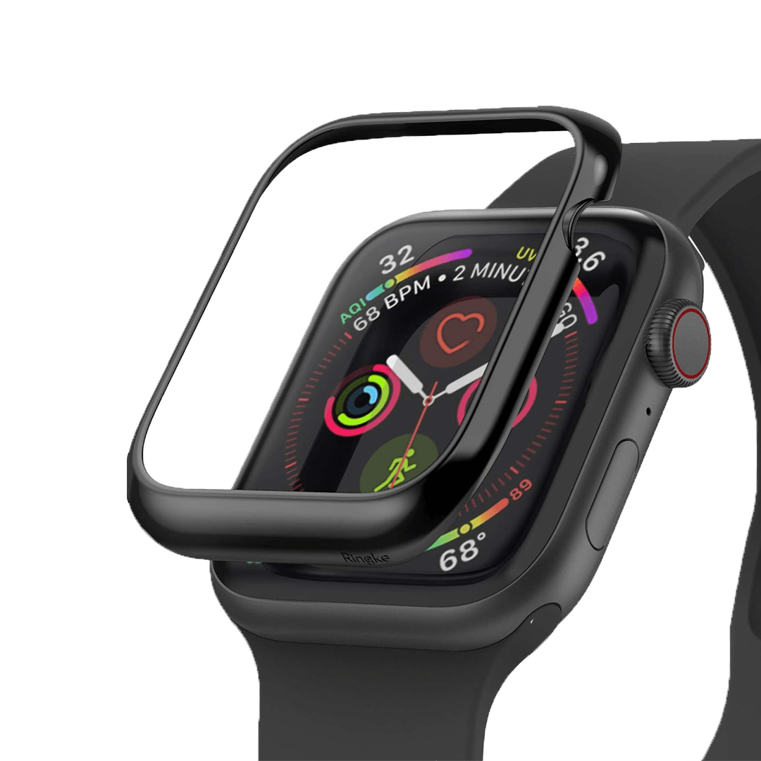 COTEETCL BLACK FRAME TEMPERED GLASS APPLE WATCH SERIES 7 45 MM
