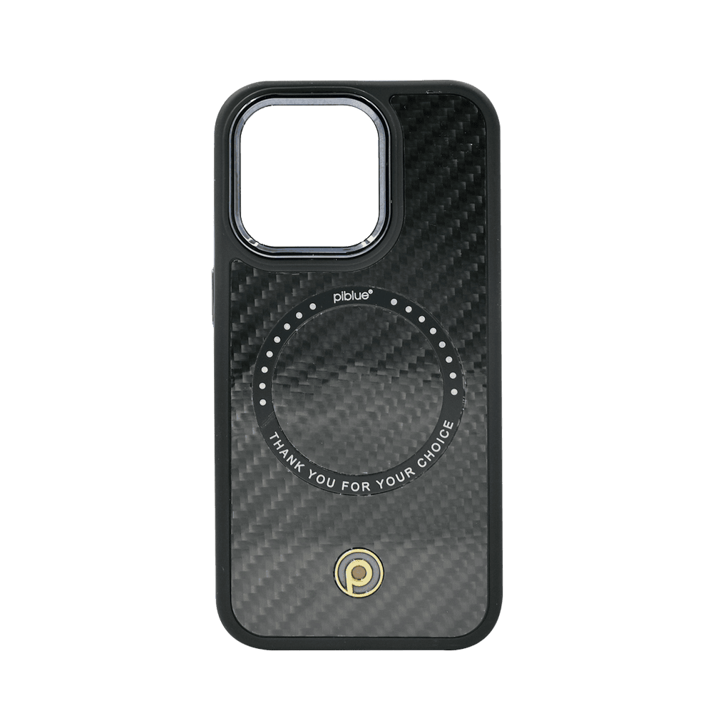 PIBLUE CARBON FIBER MAGNETIC CASE IPHONE 14 PRO BLACK
