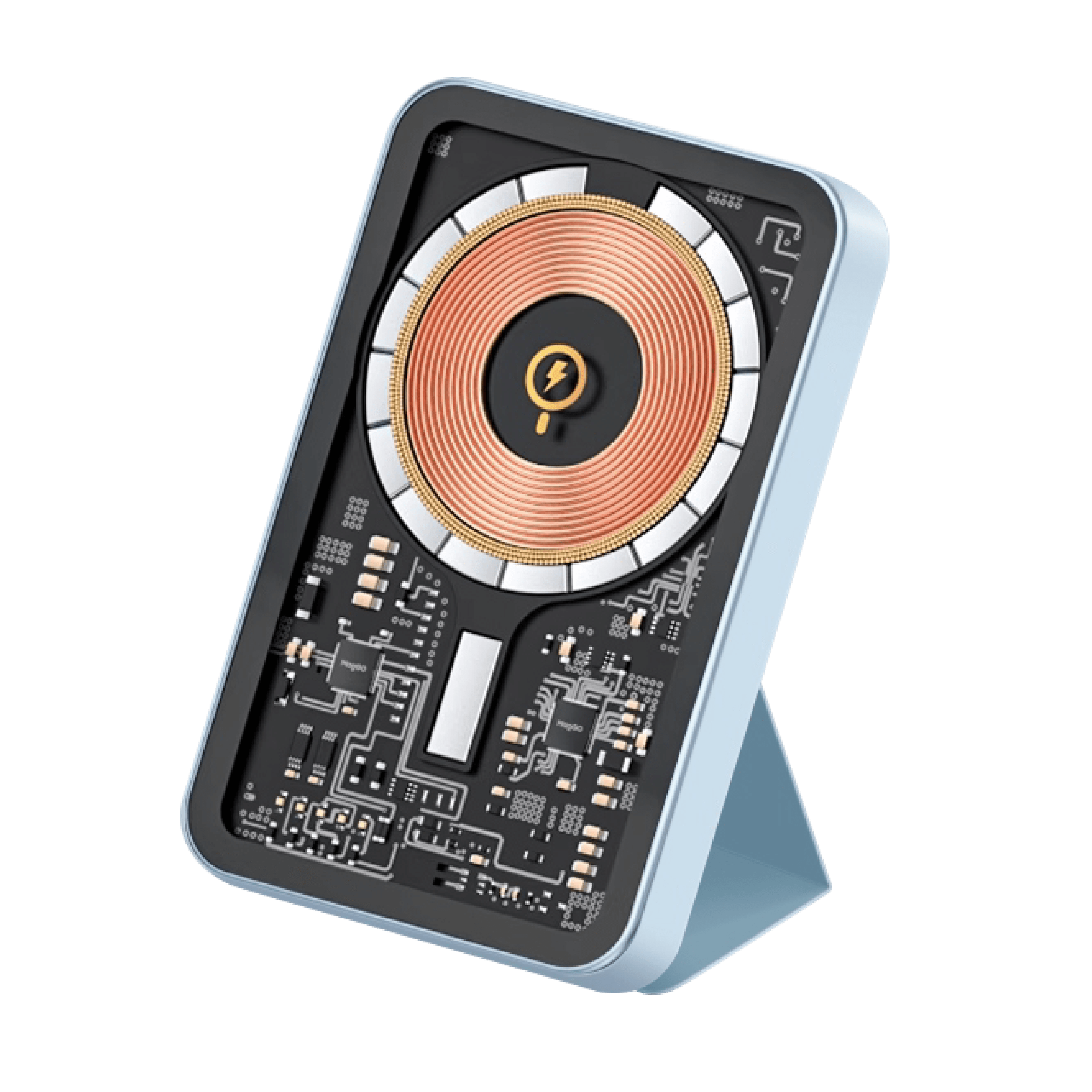 ISAFE TRANSPARENT MAGSAFE POWER BANK WITH STAND 5000mAh BLUE