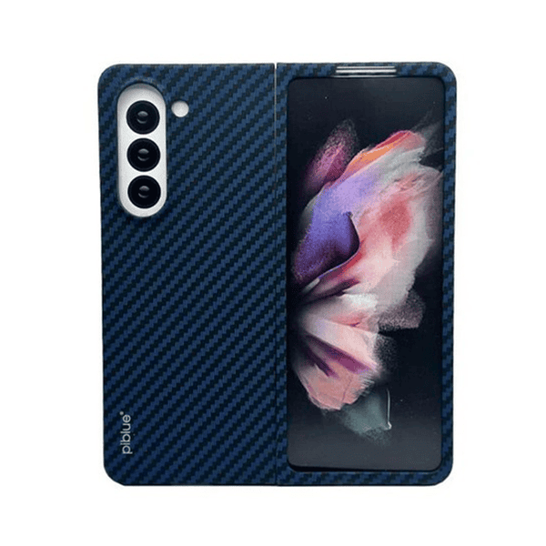 PIBLUE KEVLAR CARBON HARD CASE Z FOLD5 BLUE