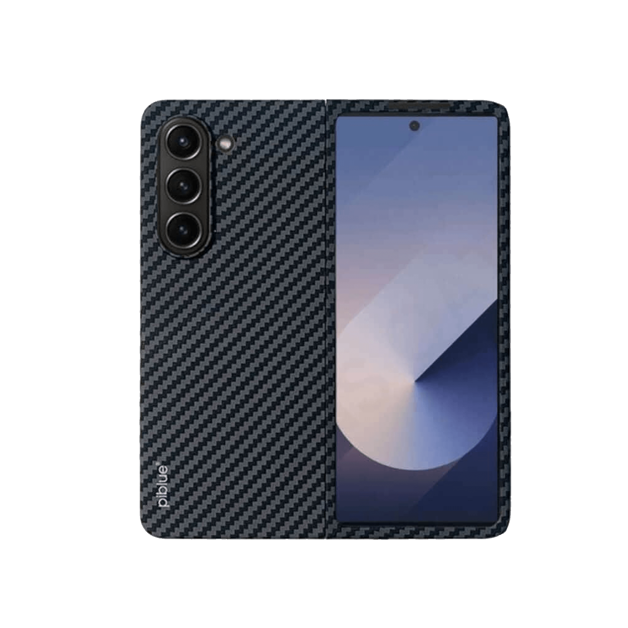 Piblue Twill Kevlar Magnetic Phone Case for Samsung Z Fold6 - Black
