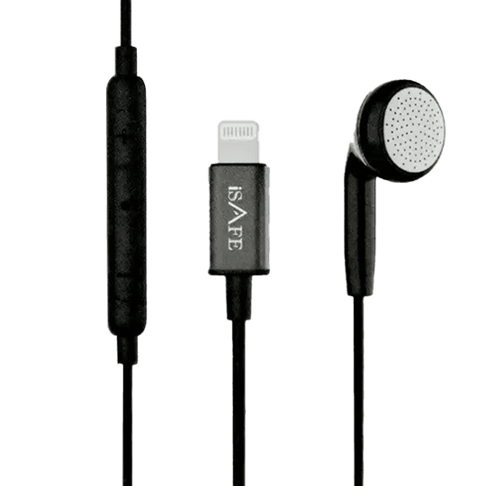 ISAFE MFI MONO LIGHTNING EARPHONE WHITE