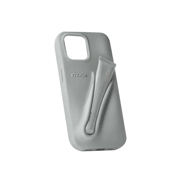 Rhode Gray Silicone Case with Lipstick