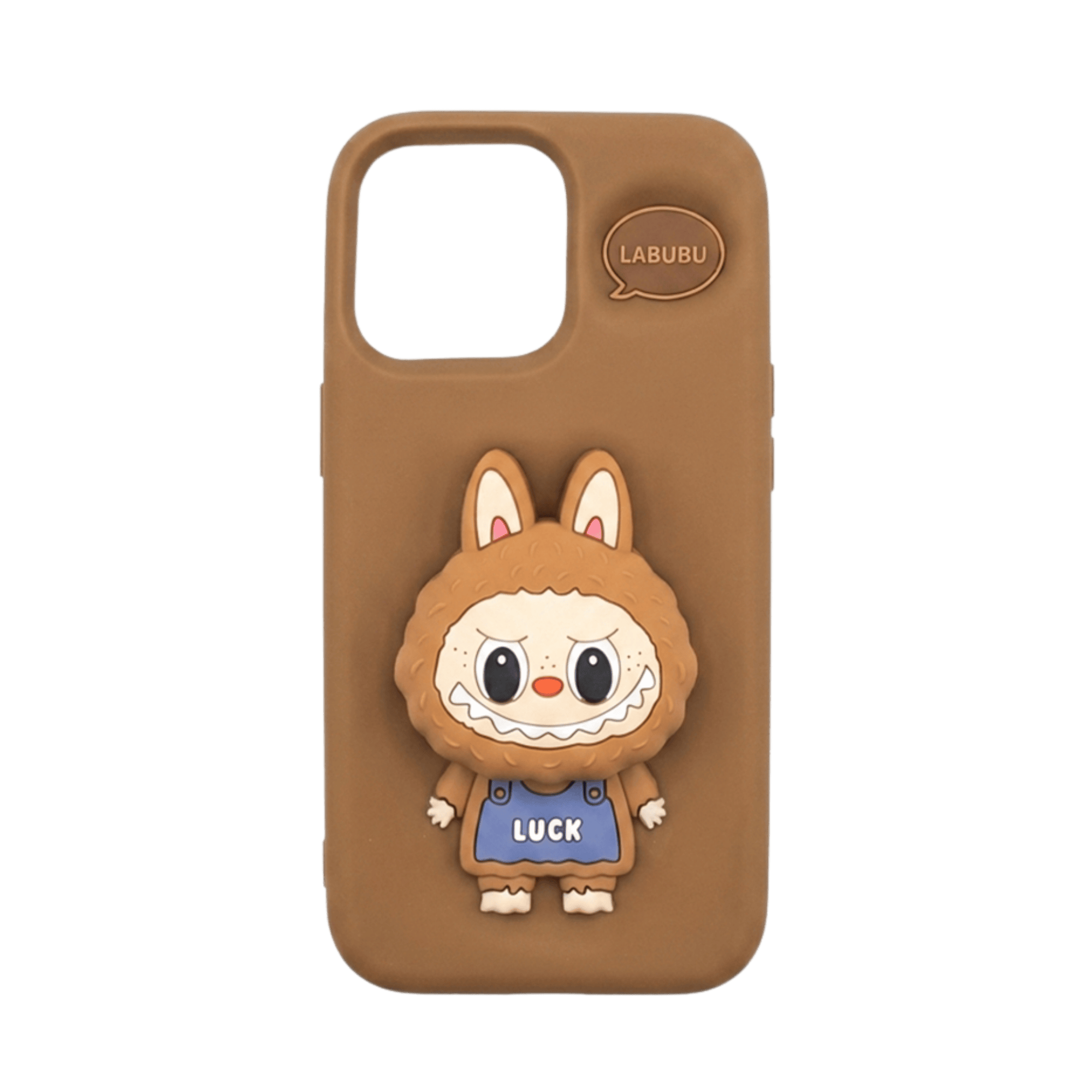 LABUBU POP UP SILICONE COVER IPHONE 16 PRO MAX BROWN