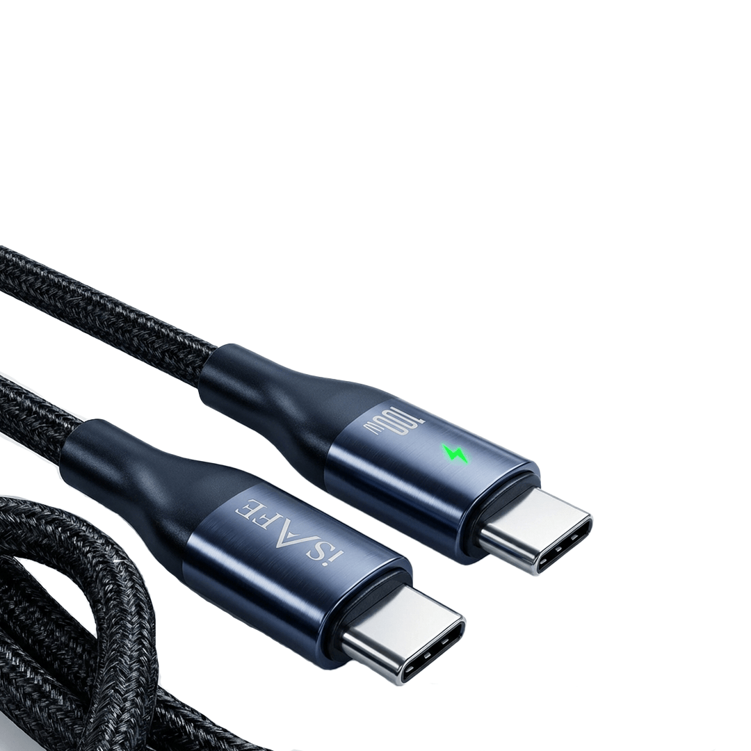 ISAFE TYPE-C TO TYPE-C 100W 2M CABLE BLACK