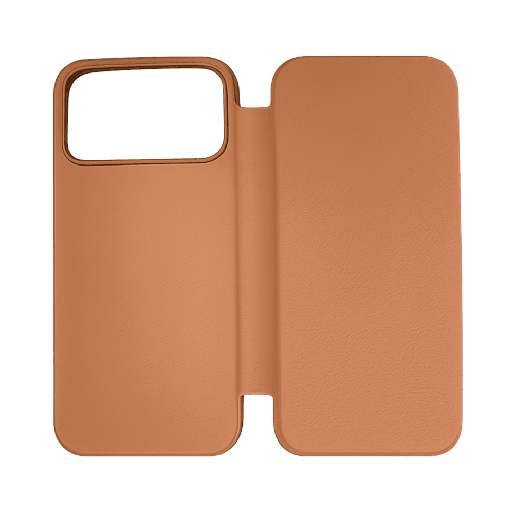 PIBLUE CBS-A43 LEATHER FLIP CASE IPHONE 17 PRO MAX BROWN