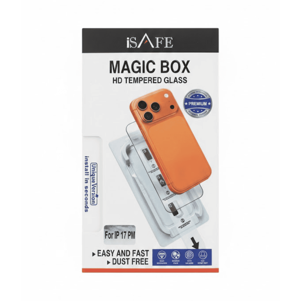 ISAFE 5X STRENGTHEN MAGIC BOX GLASS TEMPERED GLASS FOR IP17 PRO MAX