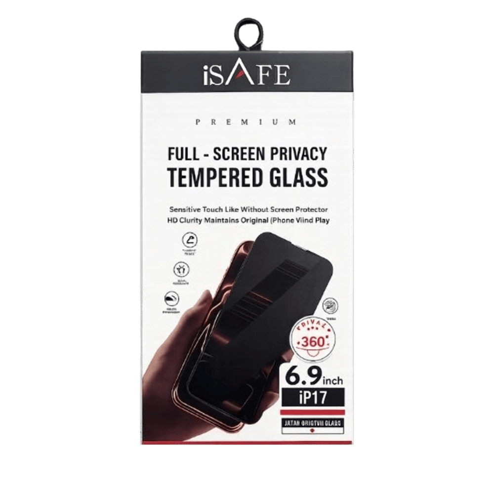 ISAFE 360 HD GLASS SCREEN GUARD IPHONE 17 PRO MAX PRIVACY