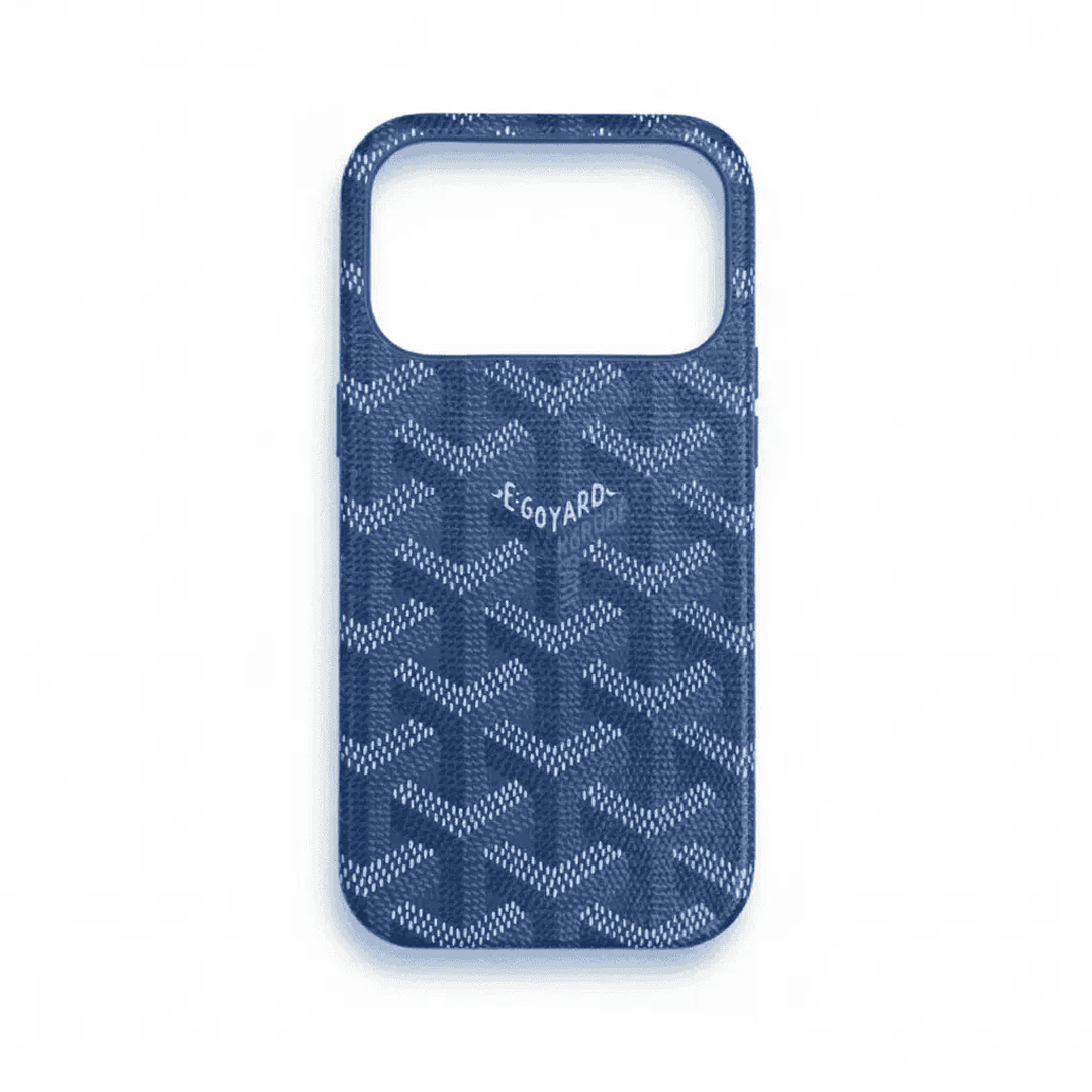GOYARD LEATHER HARD CASE IPHONE 17 PRO MAX BLUE