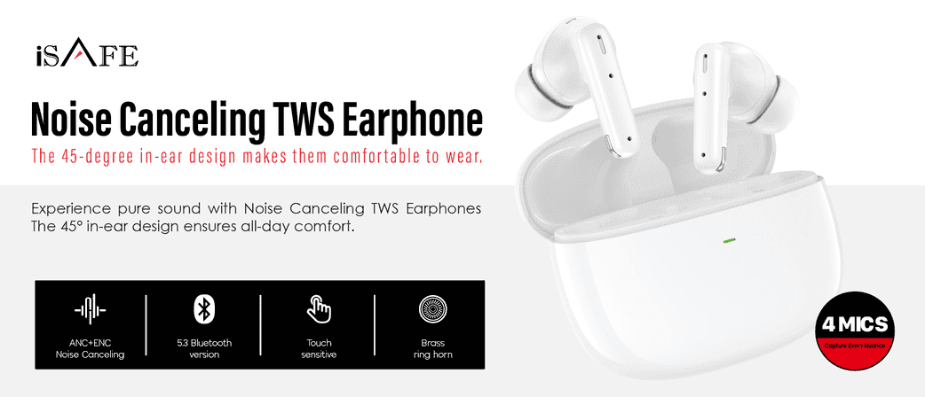 iSafe Noise Cancelling TWS Earphone