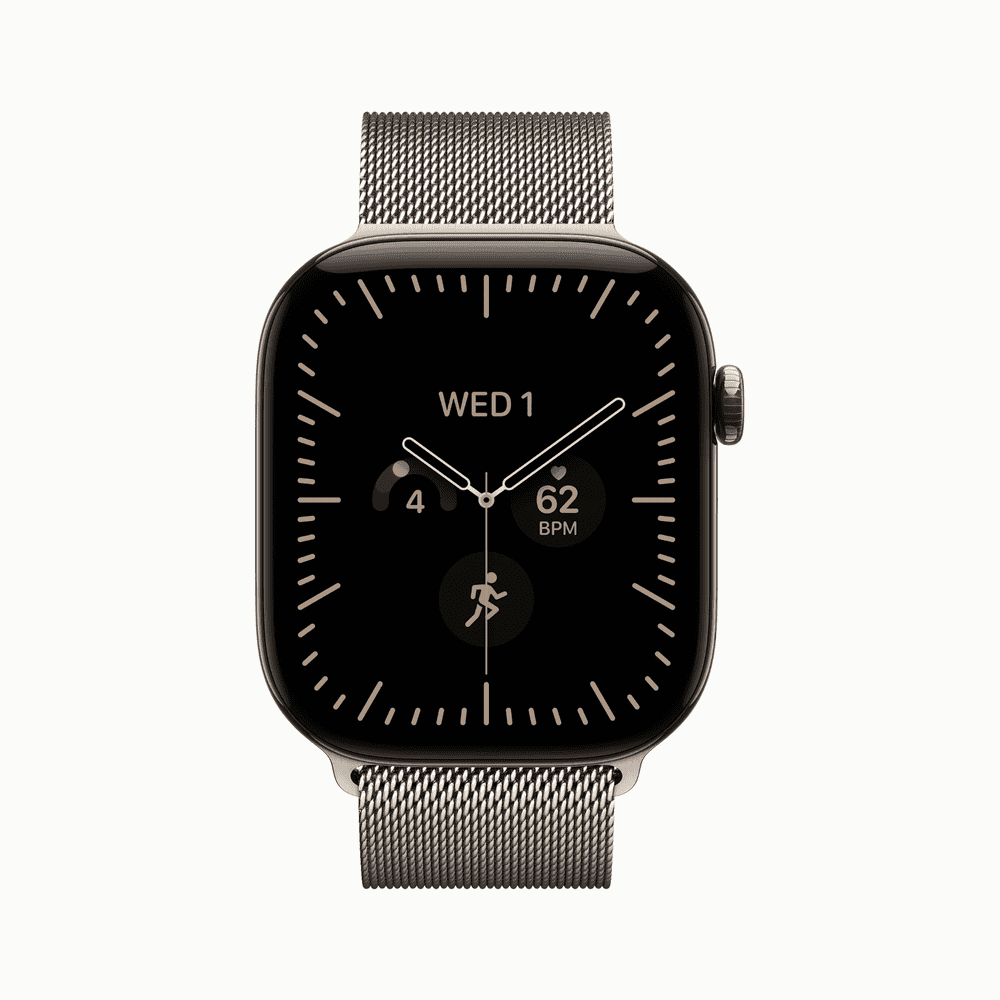 Apple Watch Series 12 GPS + Cellular 46mm Natural Titanium Case with Natural Milanese Loop - M/L