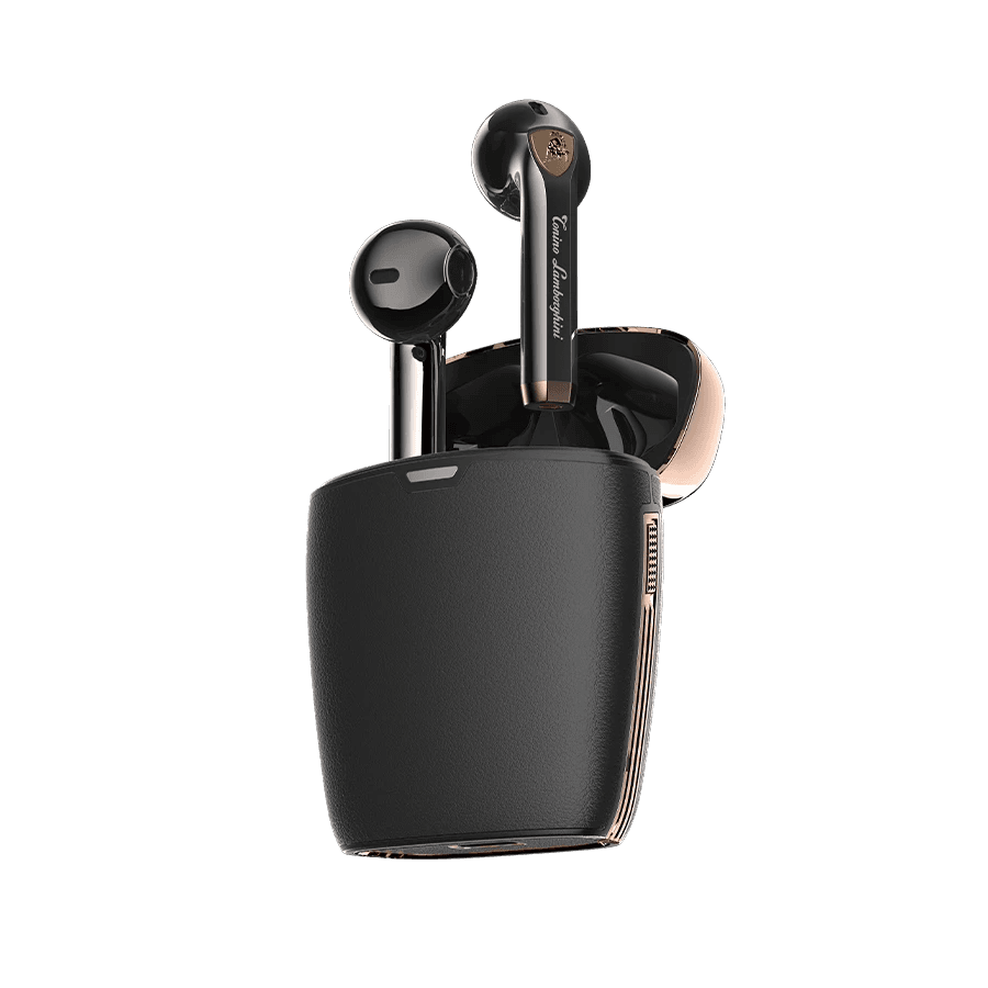 TONINO LAMBORGHINI CALF LEATHER WIRELESS BLUETOOTH HEADPHONE TL69 BLACK