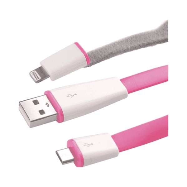 MILI 2IN1 LIGHTNIG TO MICRO CABLE 1M PINK